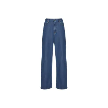 Valentino Logo Patch Straight Leg Jeans