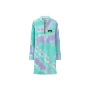 CHUU Long Sleeved Dresses Women's Green Tie Dye