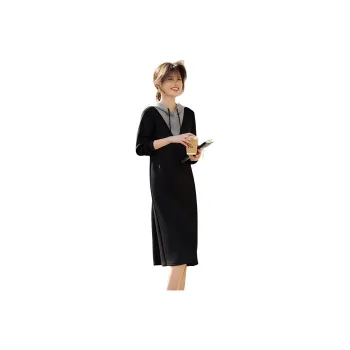 XWI Long Sleeved Dresses Women's Black & Heather Gray