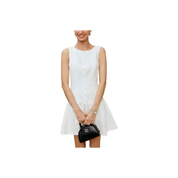 REFORMATION Keoni Linen Dress Sleeveless Dress Women's White