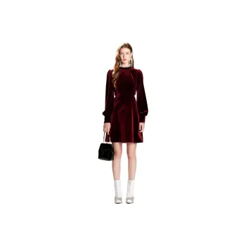 COCOON Long Sleeved Dress Women's Maroon