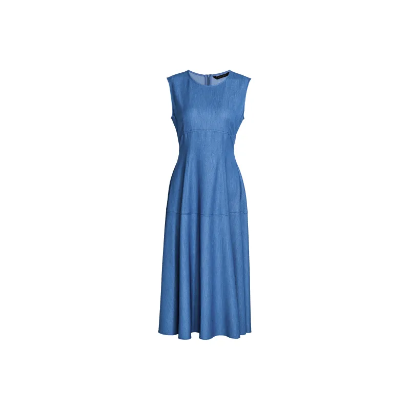 ROEYSHOUSE Sleeveless Dress Women's Denim Blue-0