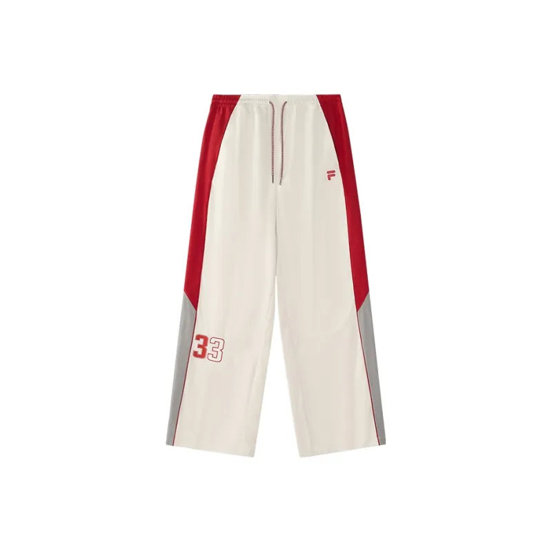 FILA FUSION Knitted Sports Pants Women's Vanilla White-0
