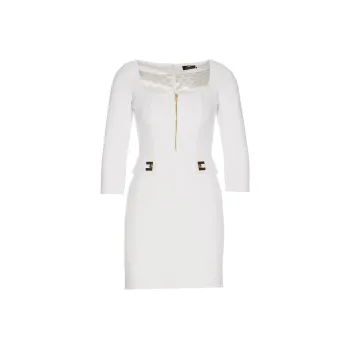 Elisabetta Franchi Long-Sleeved Dresses Women's White
