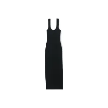 Alexander Wang Logo Rib Knit Tank Maxi Dress