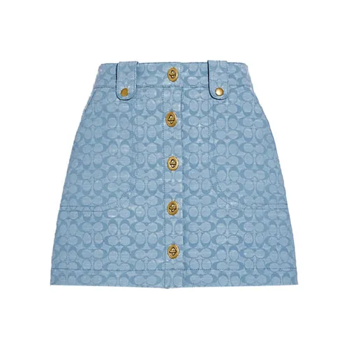 COACH Casual Short Skirts Women's Blue