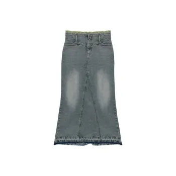 Nick & Nicole Denim Long Skirt Women's Blue