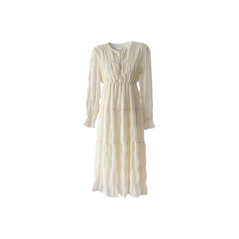 ARIADNAW STUDIO Long Sleeved Dress Women's Ecru-0