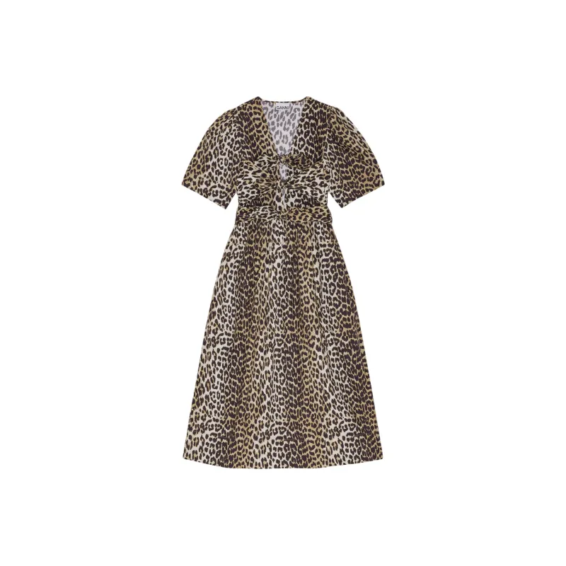 GANNI Leopard print Midi Dress-0