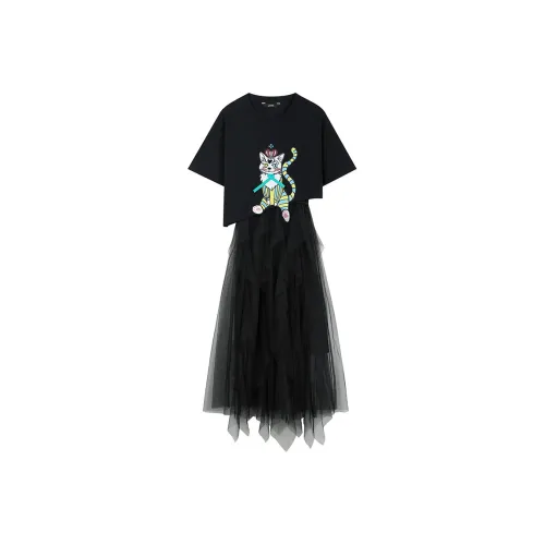 ELF SACK Skirt Set Women's Black