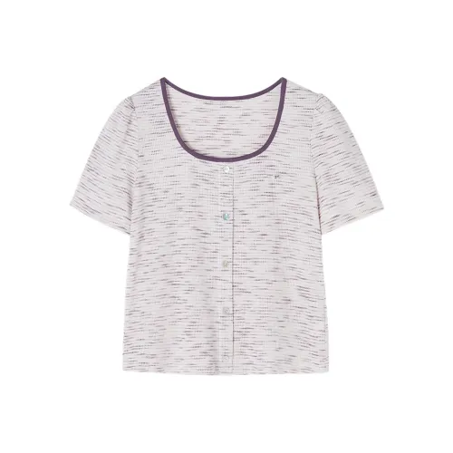 XIANGYING T Shirt Women's Purple