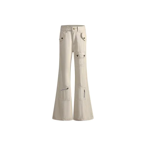 PZGE Jeans Women's Ecru