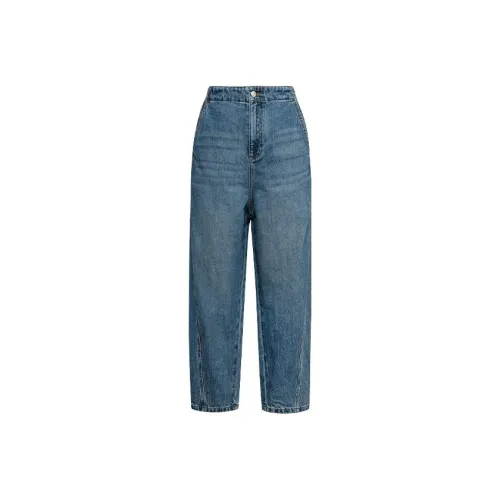 MEIYANG Jeans Women's Dark Denim Blue