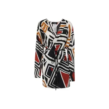 DSQUARED 2 Geometric Printed Mini Wrap Dress