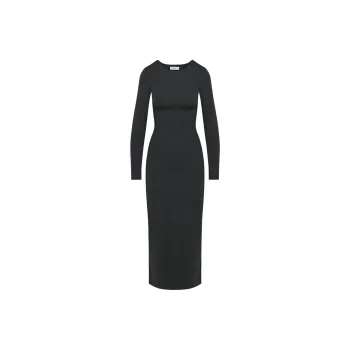 ARITZIA Contour Crew Longsleeve Maxi Dress Long-Sleeved Dresses Women's Black