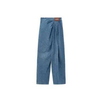 LOEWE Draped Jeans 'Indigo Blue'