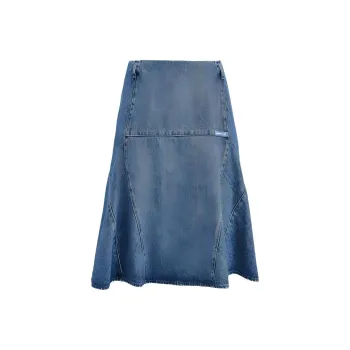 MASFER.SU Denim Long Skirts Women's Blue