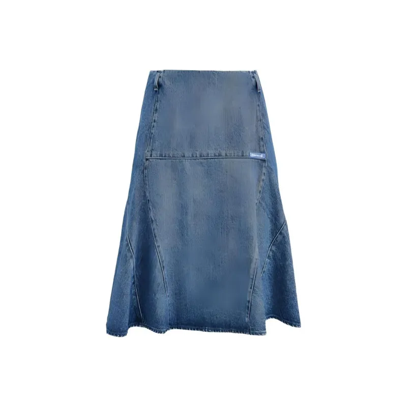 MASFER.SU Denim Long Skirts Women's Blue-0
