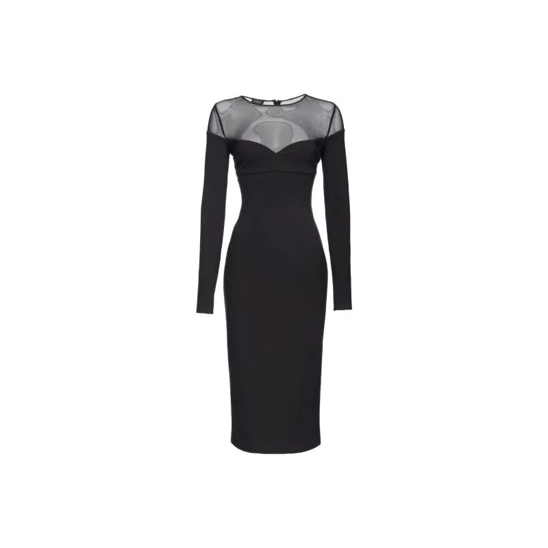 PINKO Long Sleeved Dresses Women's Black-0