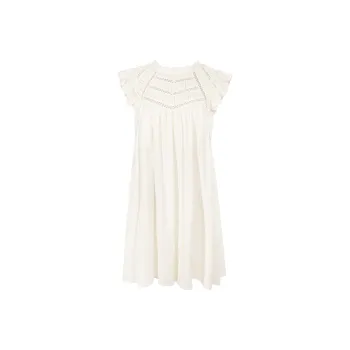 3COLOUR Short Sleeved Dresses Women's Milk White