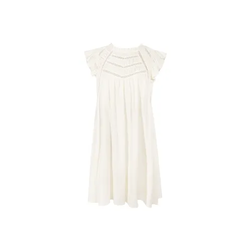 3COLOUR Short-Sleeved Dresses Women's Milk White