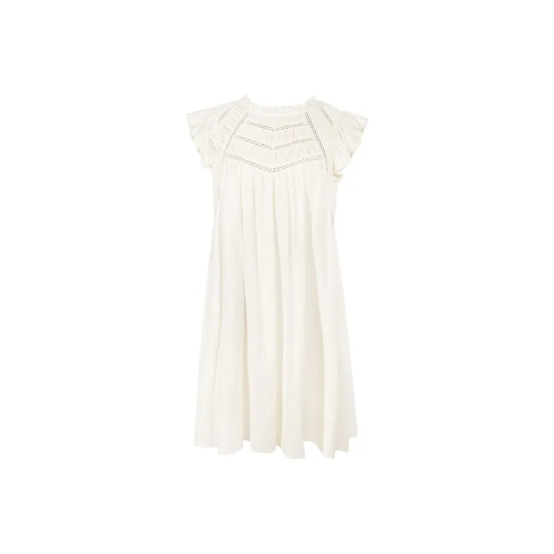 3COLOUR Short Sleeved Dresses Women's Milk White-0