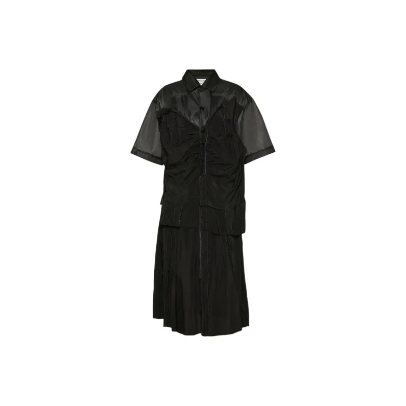 Maison Margiela Short Sleeved Dresses Women's Black-0
