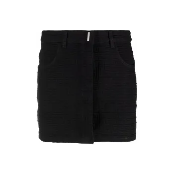 Givenchy Mid Rise Monogram Mini Skirt