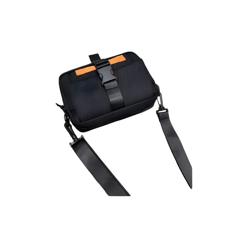 Tong Tong Rabbit Nylon Shoulder Bag Unisex Black/White/Khaki-3