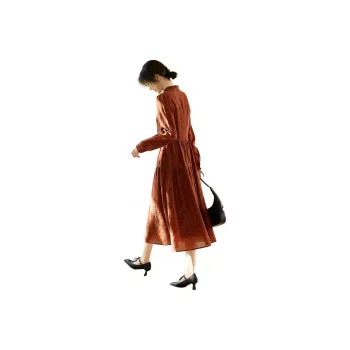 XWI Long Sleeved Dresses Women's Deep Red