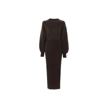 NANUSHKA Zothy Ribbed Knit Midi Dress