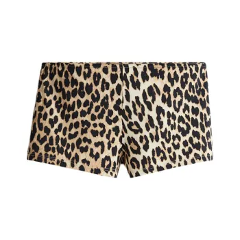 H&M Casual Shorts Women's Beige/Leopard Print