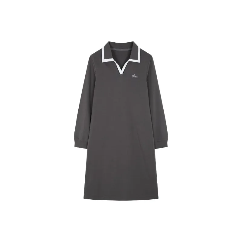 XWI Long Sleeved Dresses Women's Dark Gray-0