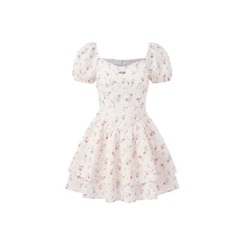 SYEEE WITH U Short Sleeved Dress Women's Cheese Berry