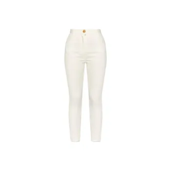 BALMAIN Logo Plaque High-Waisted Skinny Jeans