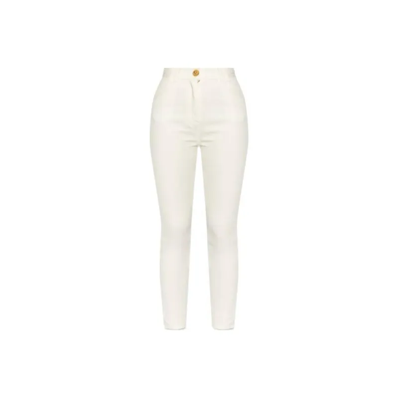 BALMAIN Logo Plaque High Waisted Skinny Jeans-0