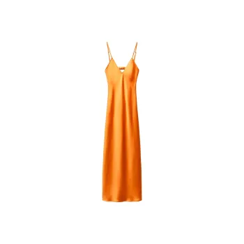 ZARA Slip Dresses Women's Orange