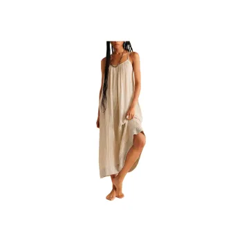FREE PEOPLE Rio Reversible Midi Slip Dresses Women's Chamomile Combo/Matricaria Chamomilla Combo
