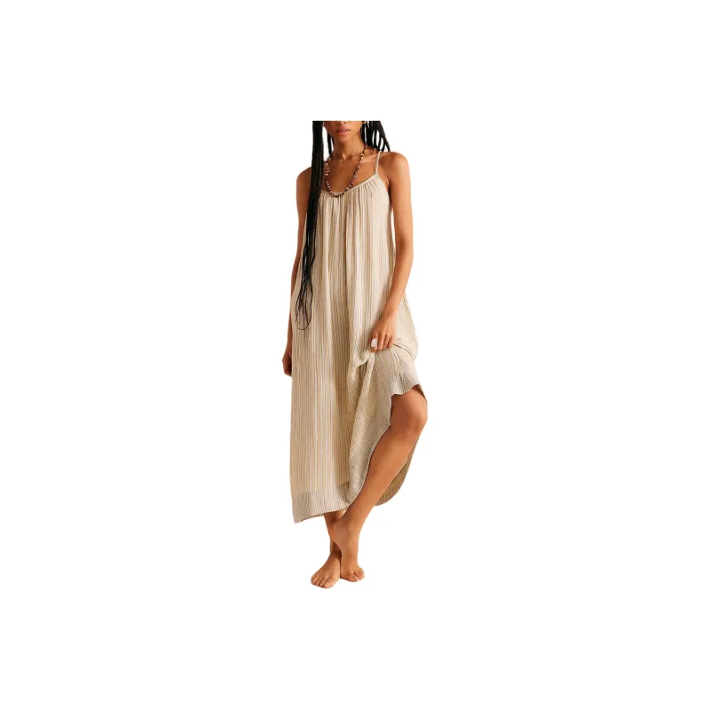 FREE PEOPLE Rio Reversible Midi Slip Dresses Women's Chamomile Combo/Matricaria Chamomilla Combo-0