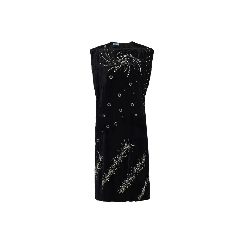 PRADA SS24 Sleeveless Dress Women's Black-0