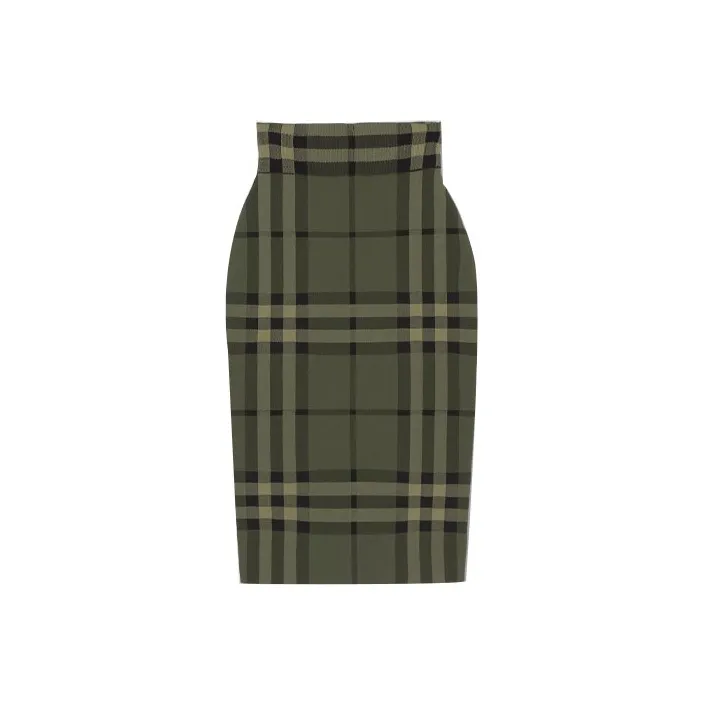 Burberry Casual Long Skirts Women's Green-0