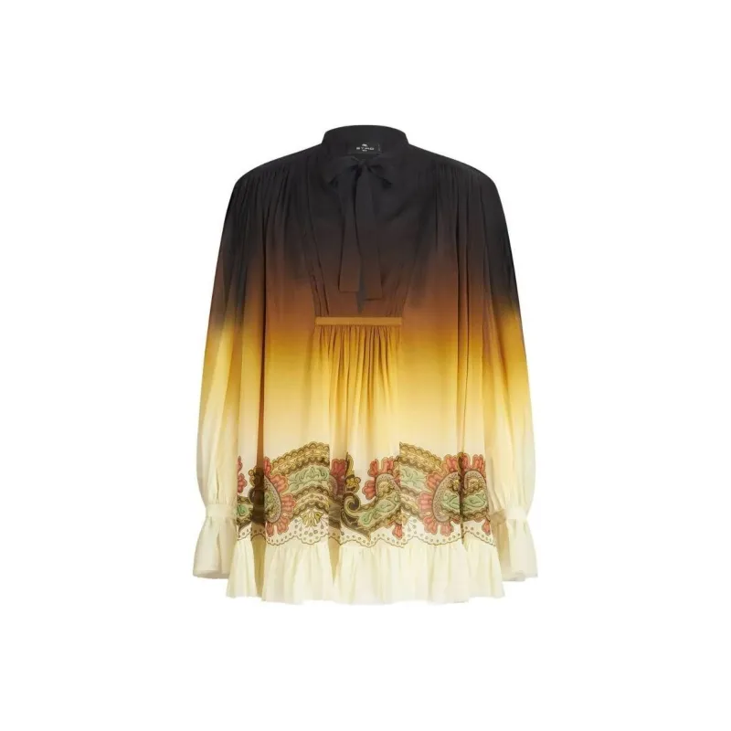 ETRO Ornamental Print Ombré Dress-0