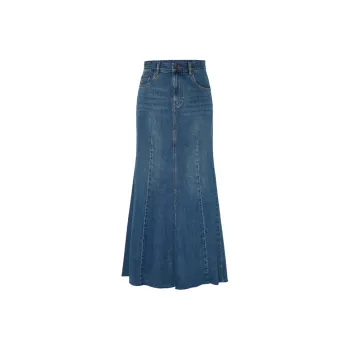 MOCO Denim Long Skirt Women's Denim Blue