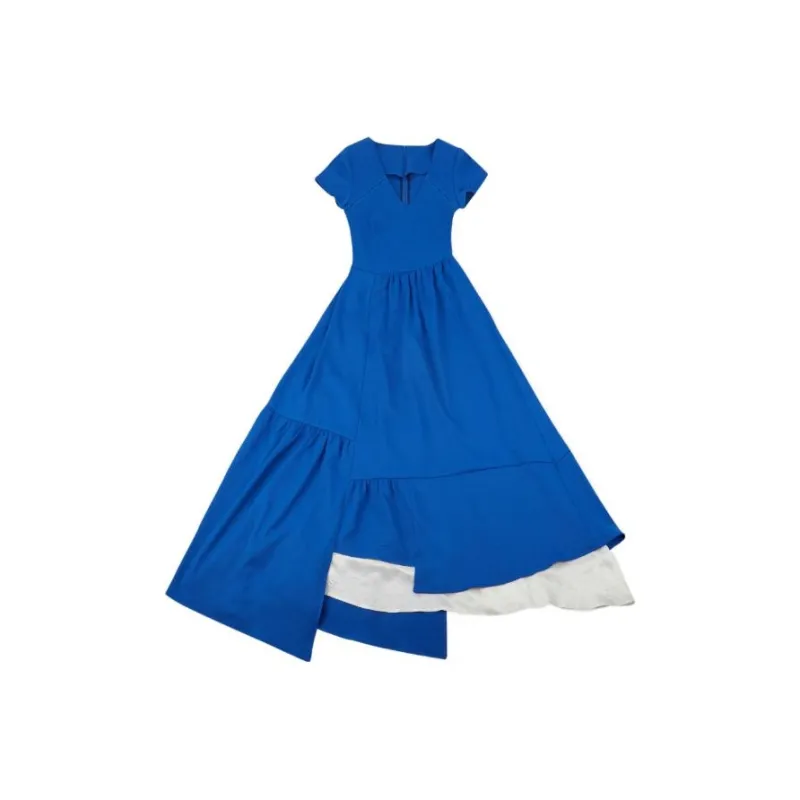ADER ERROR Layered Asymmetric Midi Dress-0
