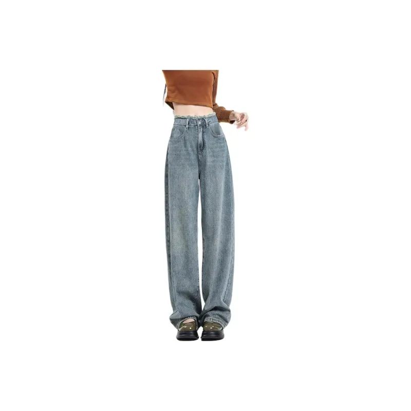 Weixi Jeans Women's Cool Tea Blue-0