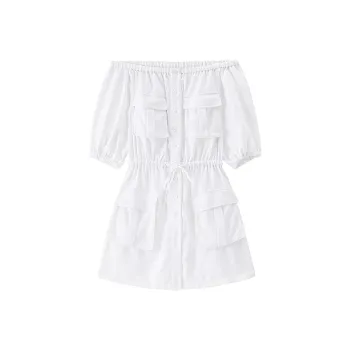 Miss Sixty Short Sleeved Dresses Women's White
