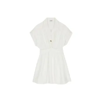 Sandro Short Sleeved Dress Women's Ivory