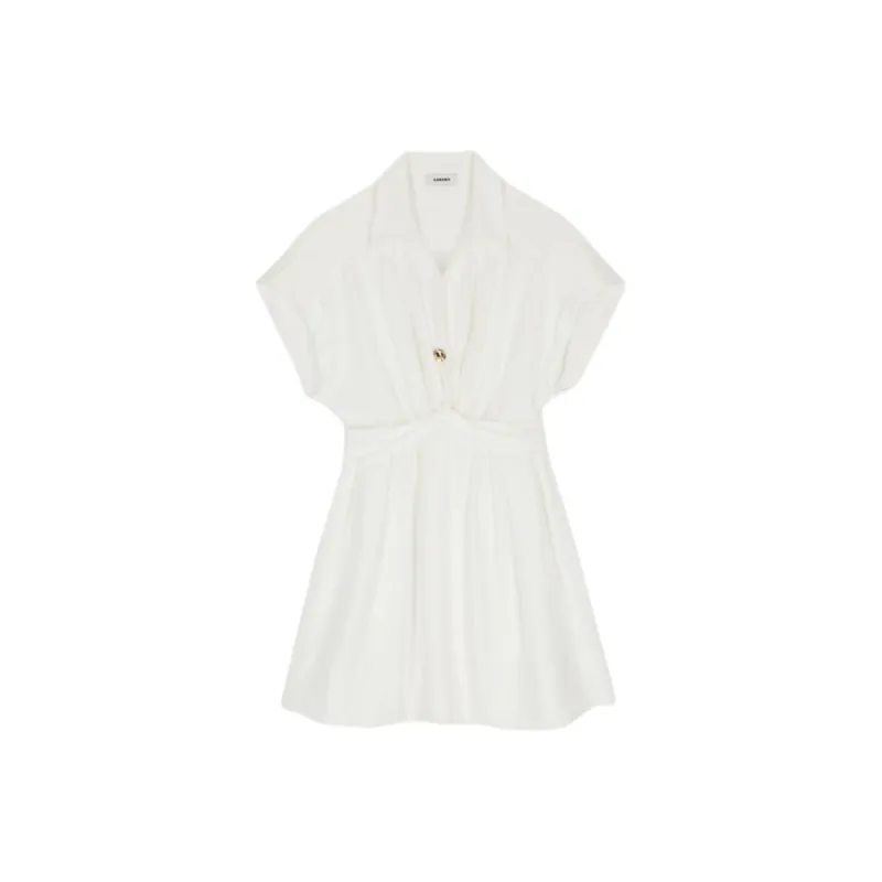 Sandro Short Sleeved Dress Women's Ivory-0