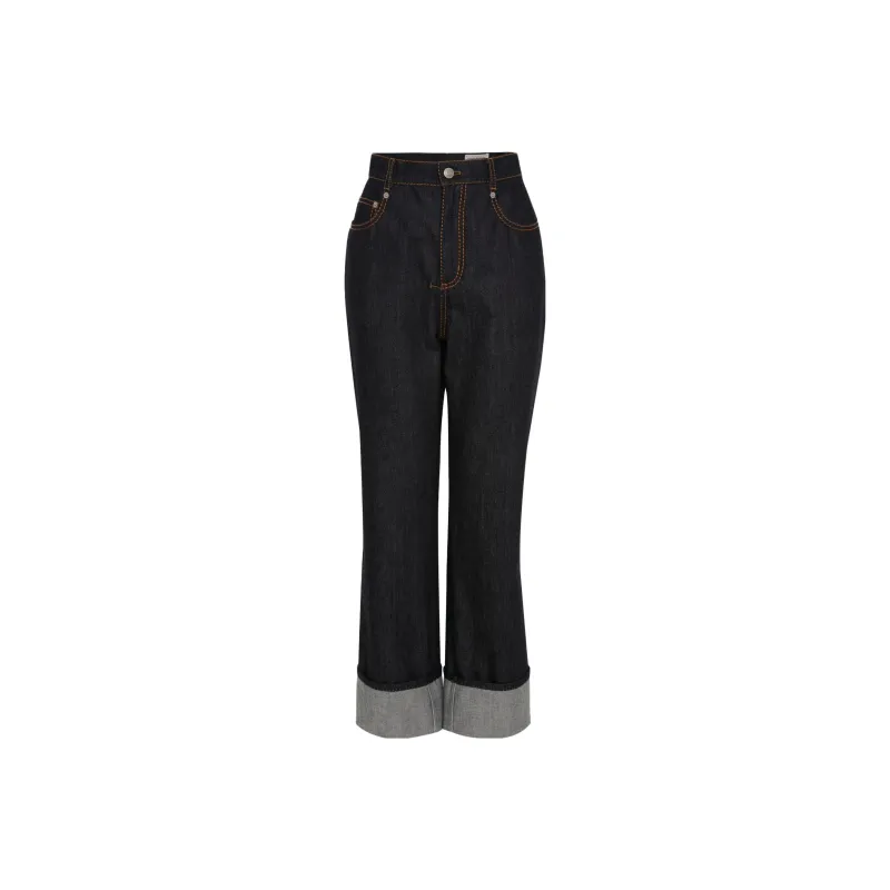 Alexander McQueen SS23 Jeans Women's Blue Gray-0