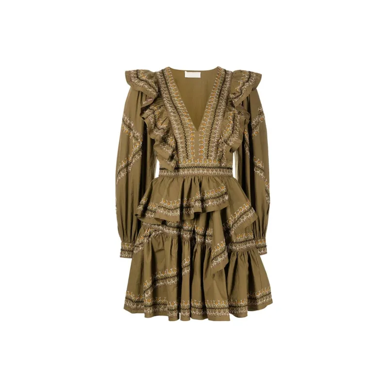 Ulla Johnson Anais Embroidered Evening Dress-0